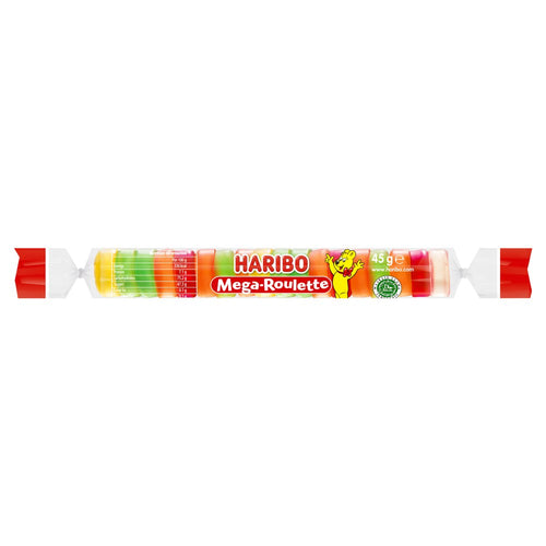 HARIBO Mega-Roulette Jelly Fruit Sweets Fun Size Pack 45g × 40 × 1