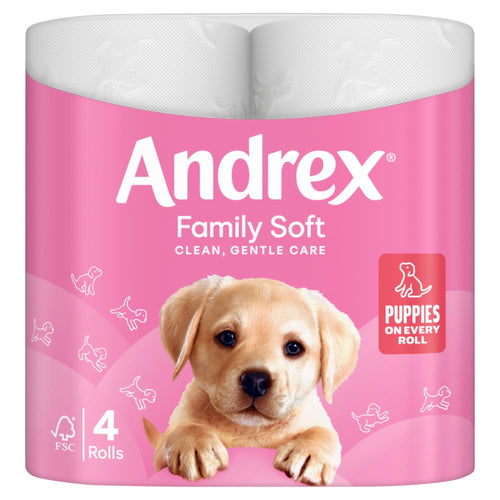 Andrex Family Soft Toilet Tissue 4 × 6 × 1 Rolls