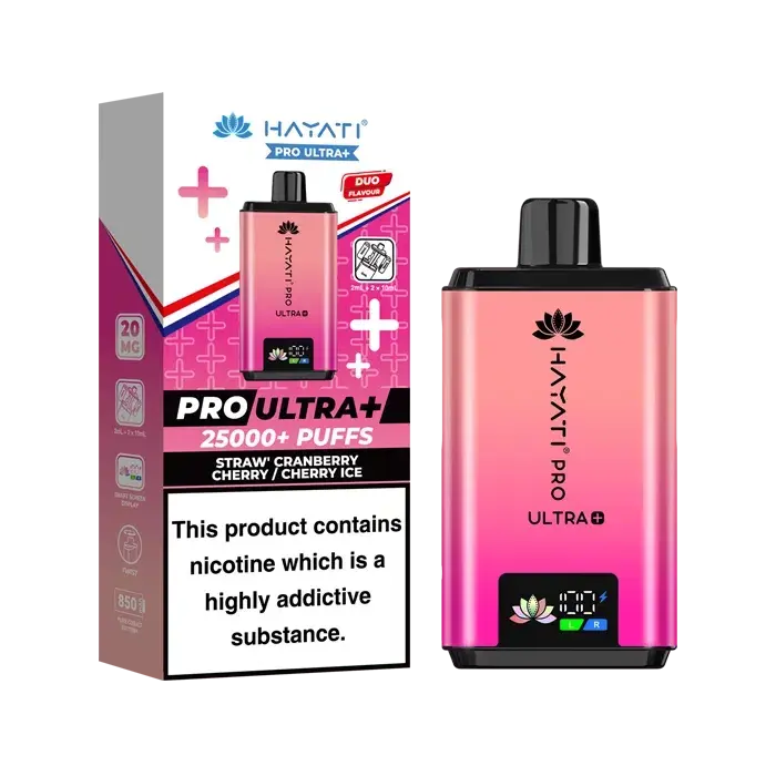 Hayati Pro Ultra+ 25000 Puffs Strawberry Cranberry/Cherry Ice