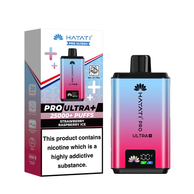 Hayati Pro Ultra+ 25000 Puffs Strawberry Raspberry Ice