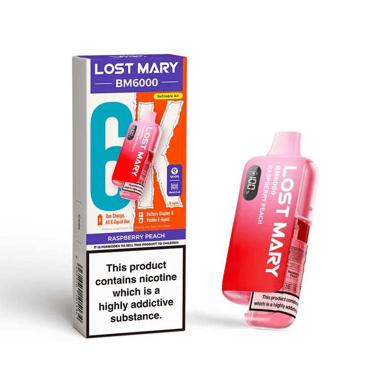 Lost marry vape bm 6000 raspberry peach