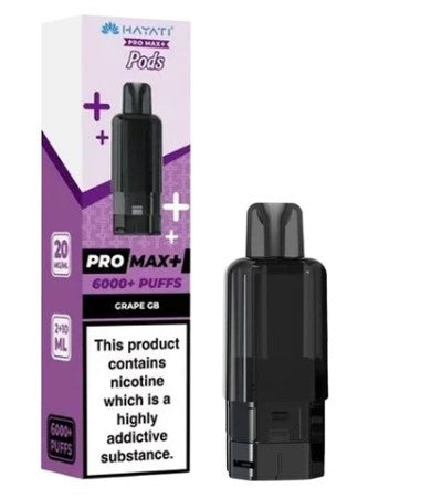 Hayati Pro Max+ Pods 6000+ Puffs Grape GB