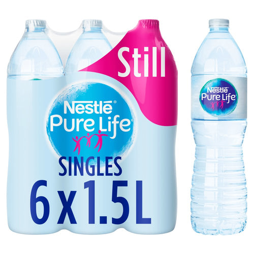 Nestle Pure Life Still Spring Water 6x1.5L 1.5Ltr × 6 × 1