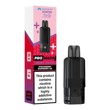 Hayati Pro Max+ Pods 6000+ Puffs Strawberry Raspberry ice