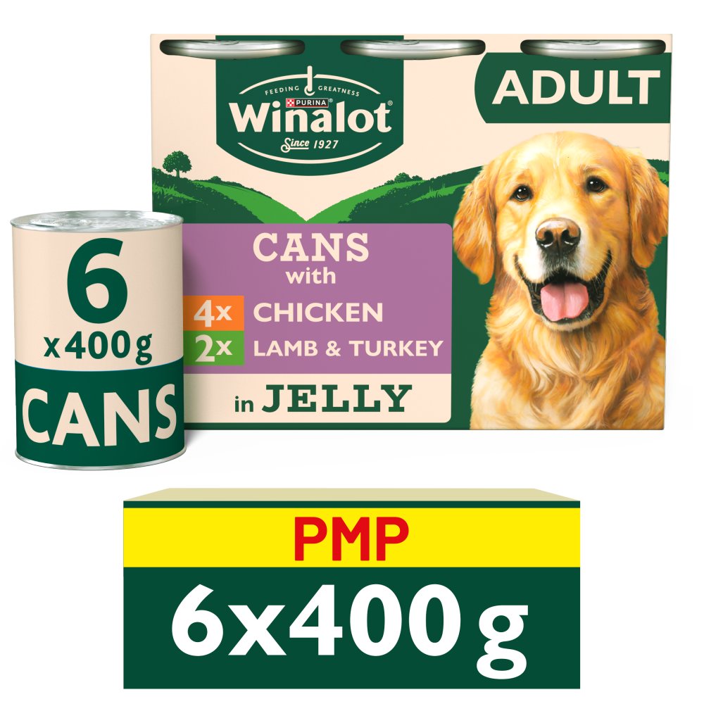 WINALOT Classics Mixed in Jelly Wet Dog Food 6x400g PMP