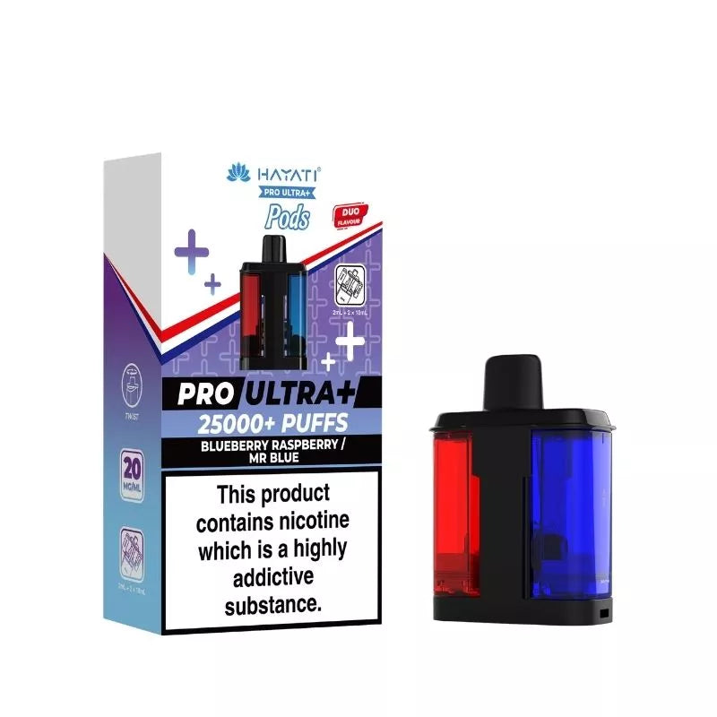 Hayati Pro Ultra Plus 25K Blueberry Raspberry / Mr Blue Refill Pods