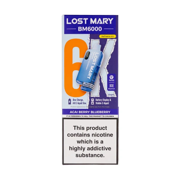 LOST MARY BM600 RECHARGEABLE PREFILLED KIT PACK OF 10