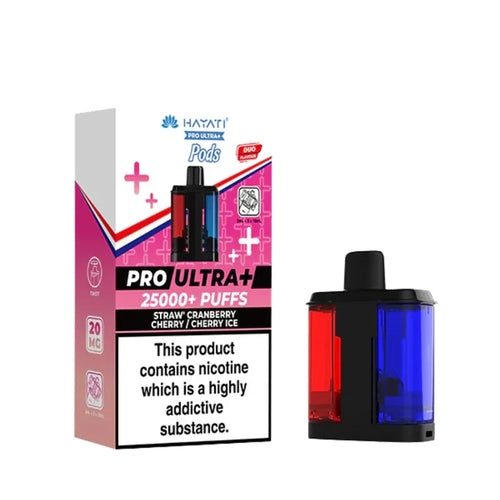 Hayati Pro Ultra Plus 25K Straw Cranberry Cherry Ice Cherry Refill Pods