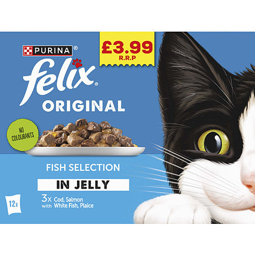 FELIX Original Fish Selection in Jelly Wet Cat Food 12x85g PMP