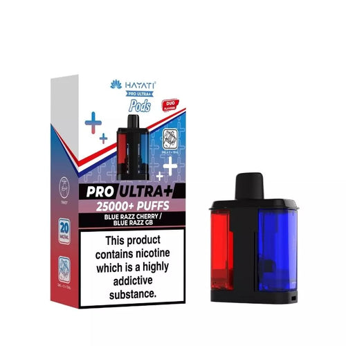 Hayati Pro Ultra Plus 25K Blue Razz Cherry / Blue Razz Gb Refill Pods