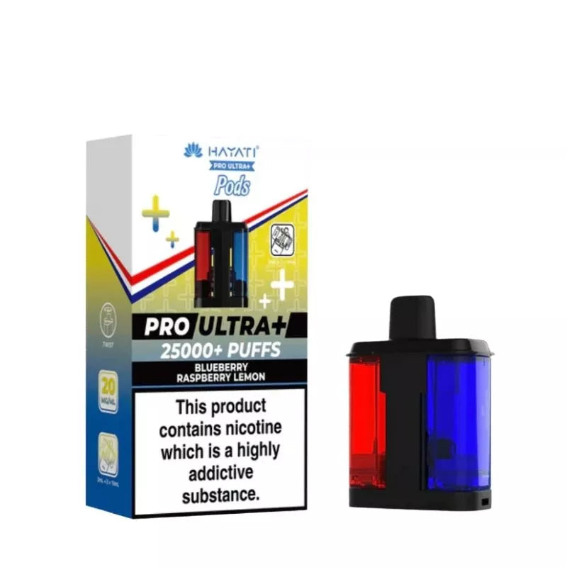 Hayati Pro Ultra Plus 25K Blueberry Raspberry Lemon Refill Pods