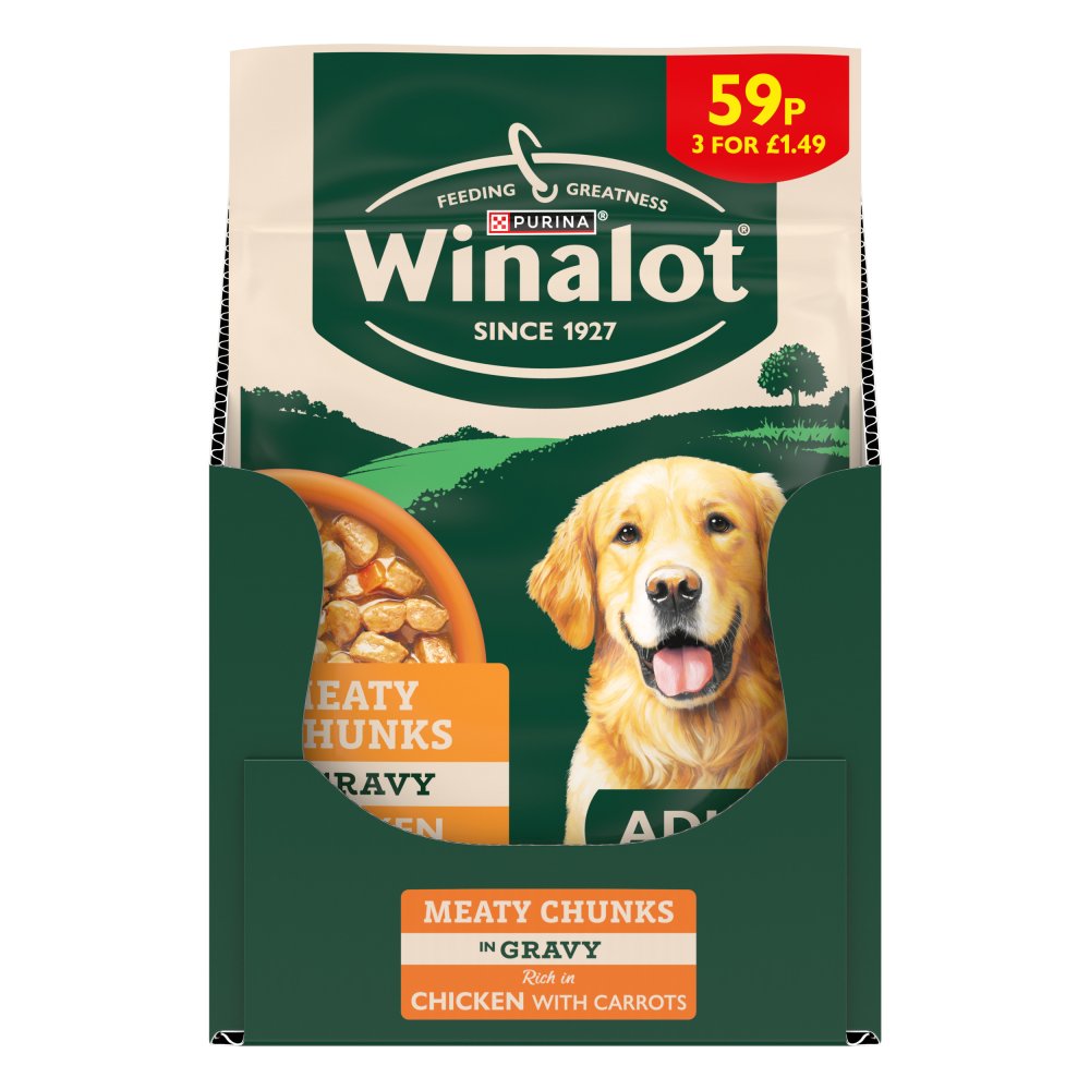 WINALOT Meaty Chunks  Wet Dog Food 100g