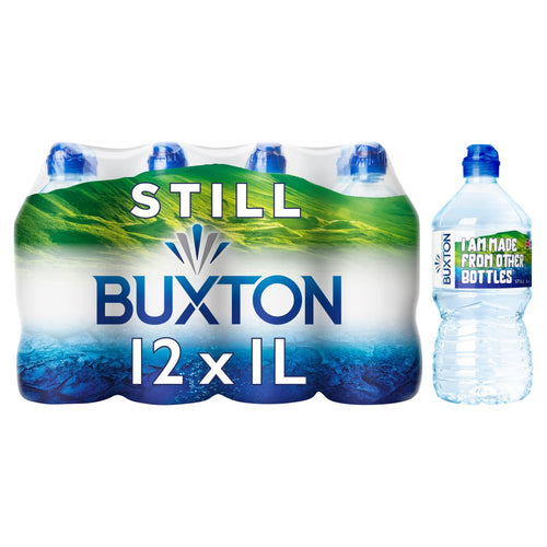 Buxton Still Natural Mineral Water Sports Cap 12x1L