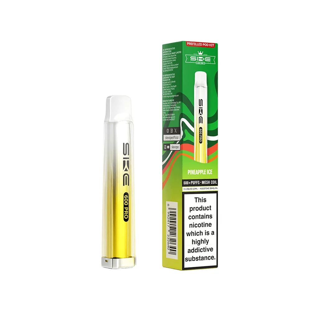 SKE BAR 600 RECHAREABLE PREFILLED KIT PACK OF 10