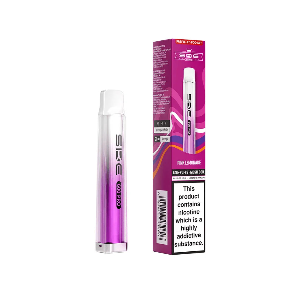 SKE BAR 600 RECHAREABLE PREFILLED KIT PACK OF 10