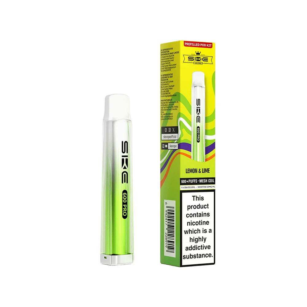 SKE BAR 600 RECHAREABLE PREFILLED KIT PACK OF 10