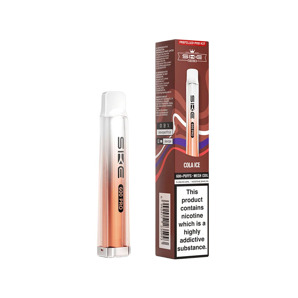 SKE BAR 600 RECHAREABLE PREFILLED KIT PACK OF 10