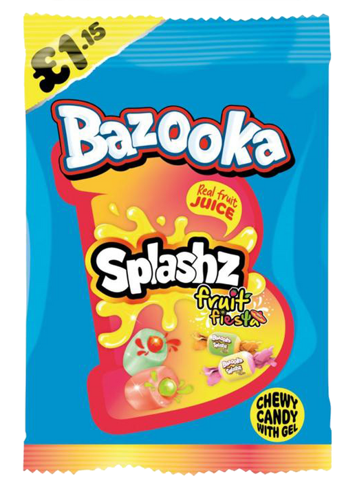 Bazooka Splashz Fruit Fresh 12x120g