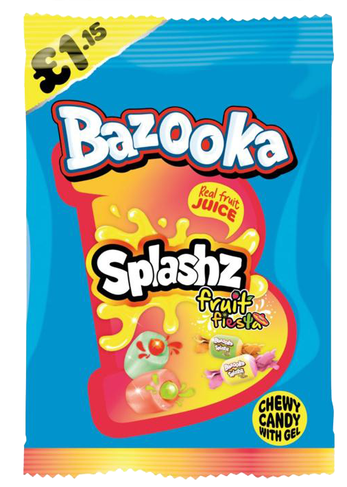 Bazooka Splashz Fruit Fresh 12x120g