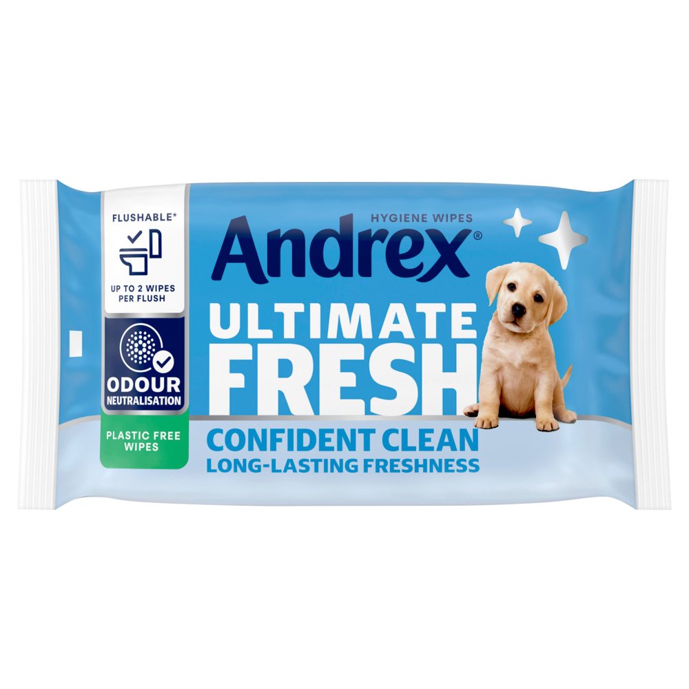 Andrex® ULTIMATE FRESH Hygiene Wipes Odour Control Moist Toilet Tissue Single Pack (36 sheets) × 4 × 3