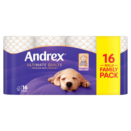 Andrex Ultimate Quilts Toilet Tissue Standard 16 × 1 Rolls