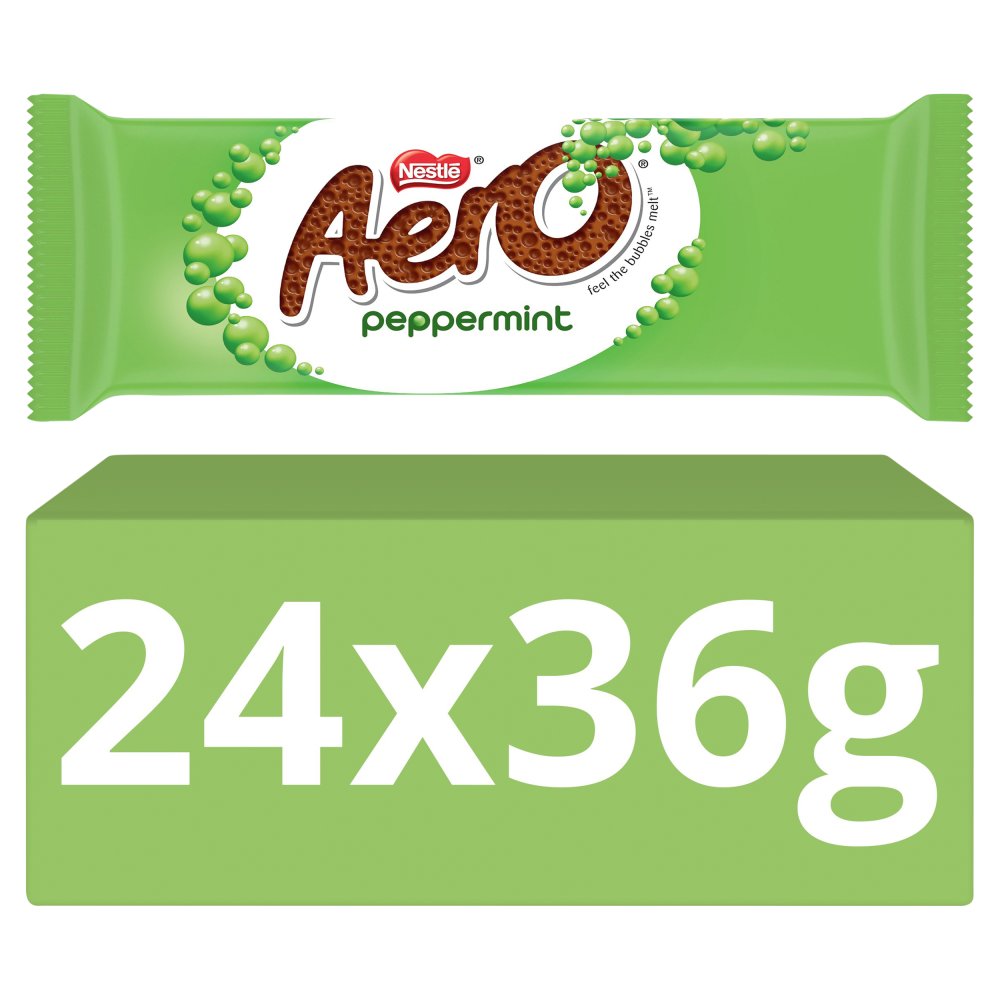 Aero Bubbly Peppermint Chocolate Bar 36g × 24 × 1