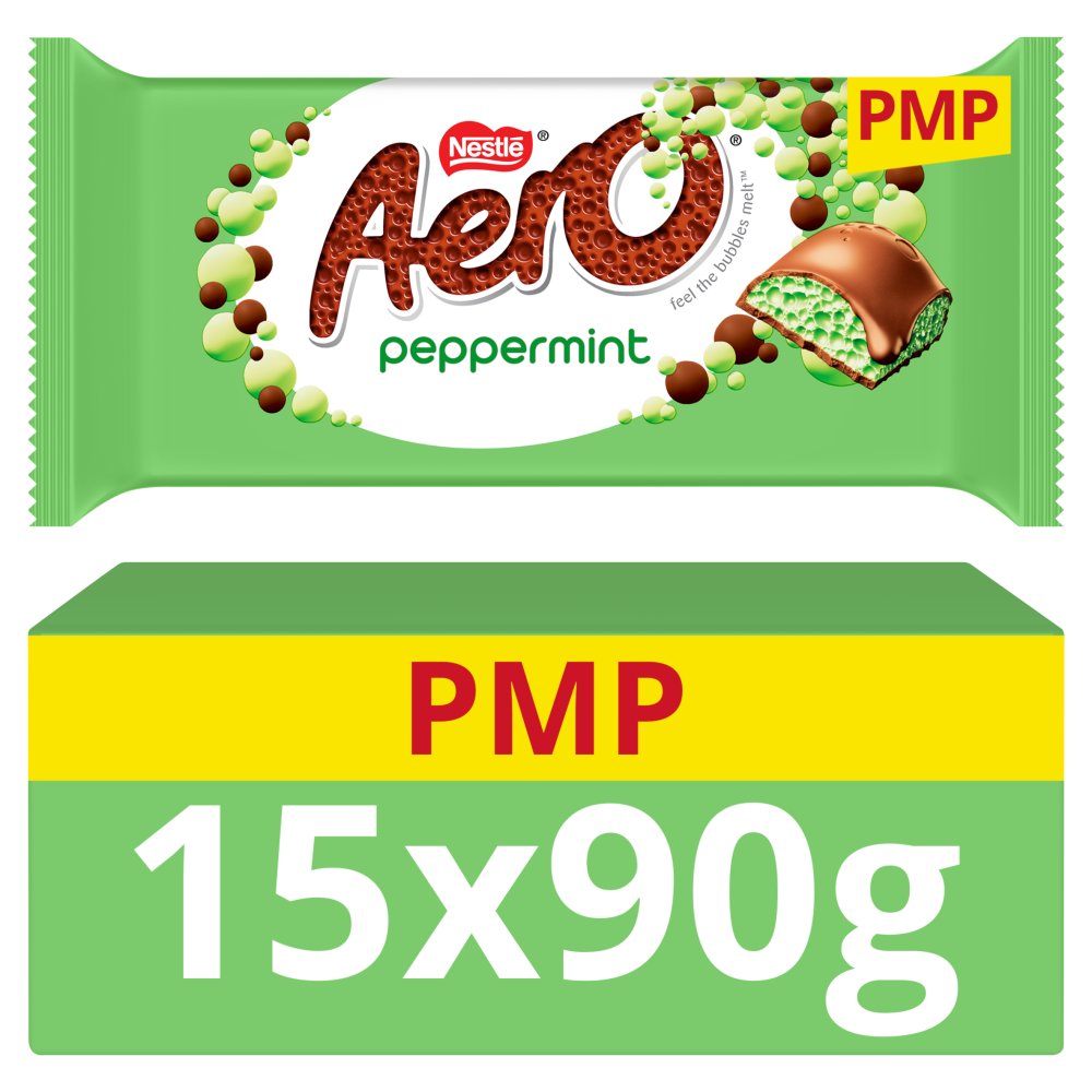 Aero Chocolate Sharing Bar 90g × 15 × 1 PMP £1.50