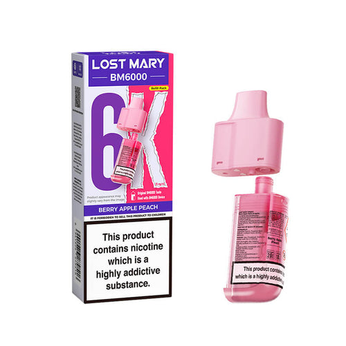 Lost marry Refillable pod 6000 Berry Apple and Peach