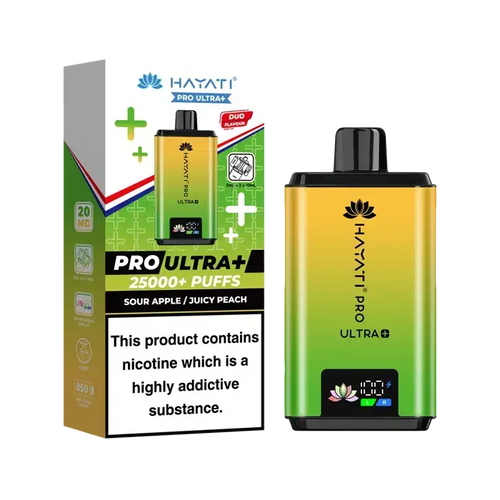 Hayati Pro Ultra+ 25000 Puffs sour apple / juicy peach