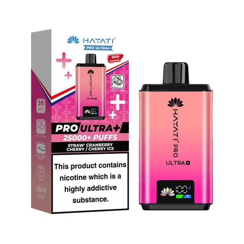 Hayati Pro Ultra+ 25000 Puffs Strawberry Cranberry/Cherry Ice