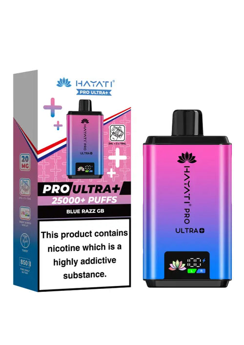 Hayati Pro Ultra+ 25000 Puffs Blue razz gummy bear