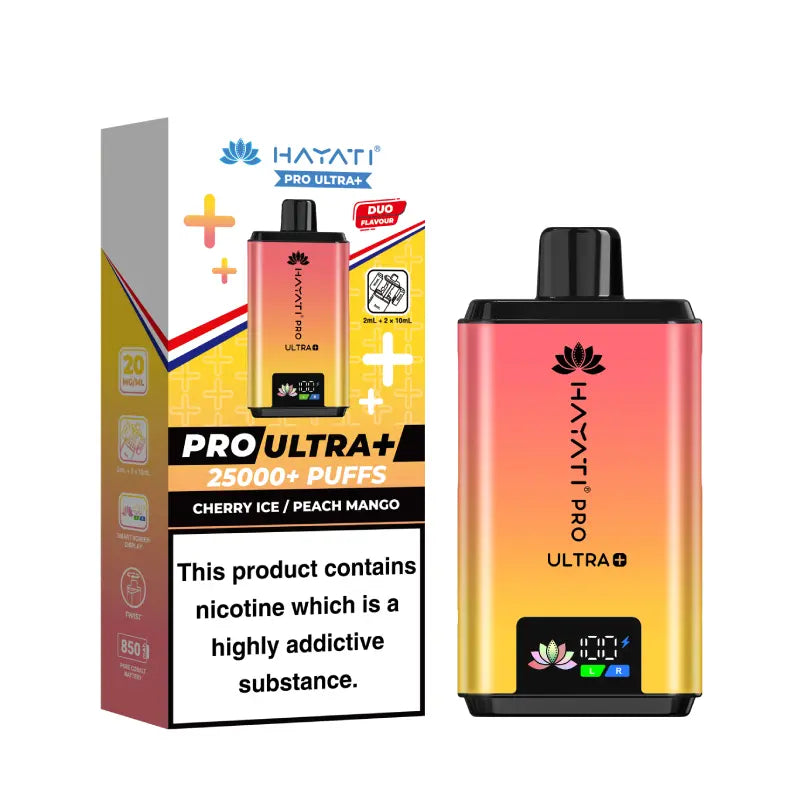 Hayati Pro Ultra+ 25000 Puffs cherry ice / peach mango