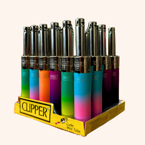 Clipper Mini Tube Colourful Lighters pack of 24
