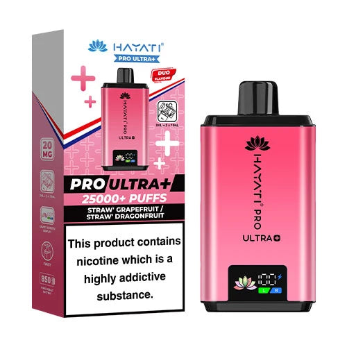 Hayati Pro Ultra+ 25000 Puffs Strawberry GrapeFruit / Strawberry Dragon fruit