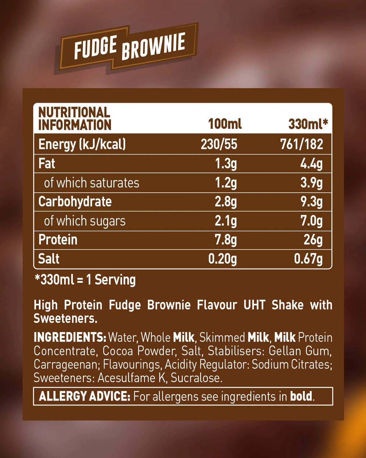 Fudge Brownie 8x330ml