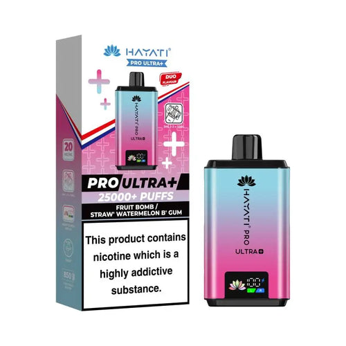 Hayati Pro Ultra+ 25000 Puffs Fruit bomb / Straw watermelom b'gum