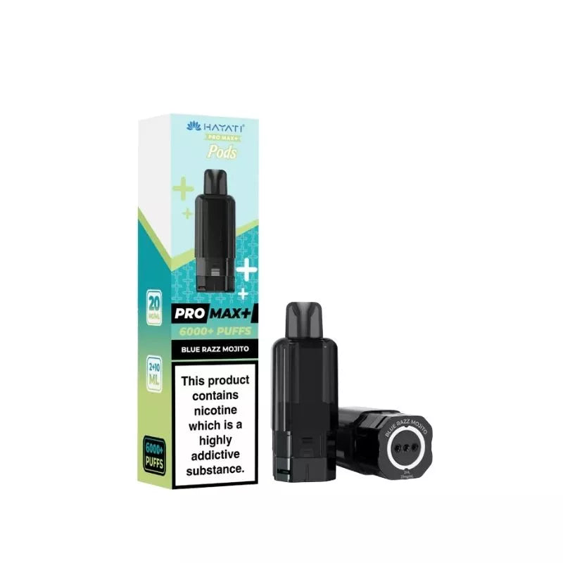 Hayati Pro Max+ Pods 6000+ Puffs Blue razz mojito