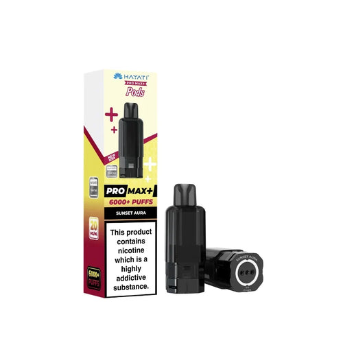 Hayati Pro Max+ Pods 6000+ Puffs Sunset Aura
