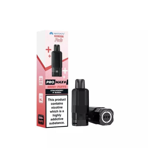 Hayati Pro Max+ Pods 6000+ Puffs Strawberry H'Bubba