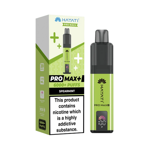 Hayati Pro Max+ Pods 6000+ Puffs Spearmint