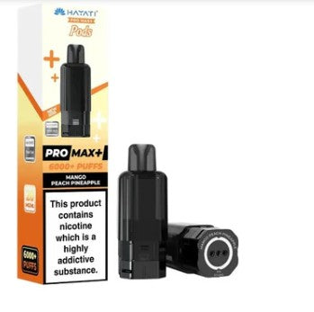 Hayati Pro Max+ Pods 6000+ Puffs Mango Peach Pineapple
