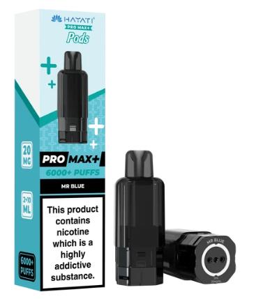 Hayati Pro Max+ Pods 6000+ Puffs Mr Blue