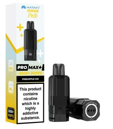 Hayati Pro Max+ Pods 6000+ Puffs PineApple Ice