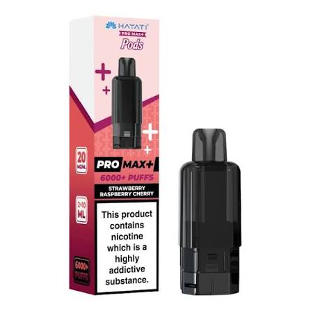 Hayati Pro Max+ Pods 6000+ Puffs Strawberry Raspberry cherry