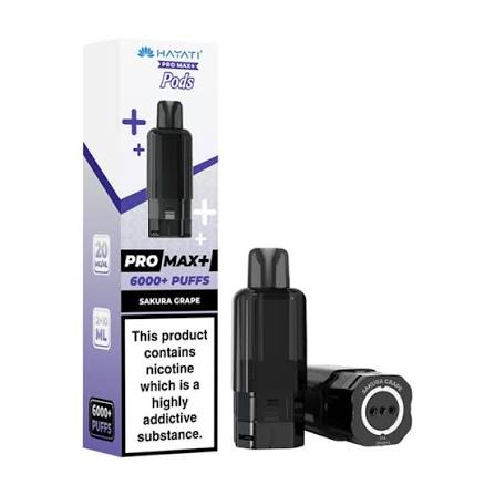 Hayati Pro Max+ Pods 6000+ Puffs Sakura Grape