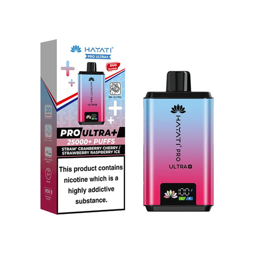 Hayati Pro Ultra+ 25000 Puffs Strawberry Cranberry cherry / Strawberry Raspberry Ice