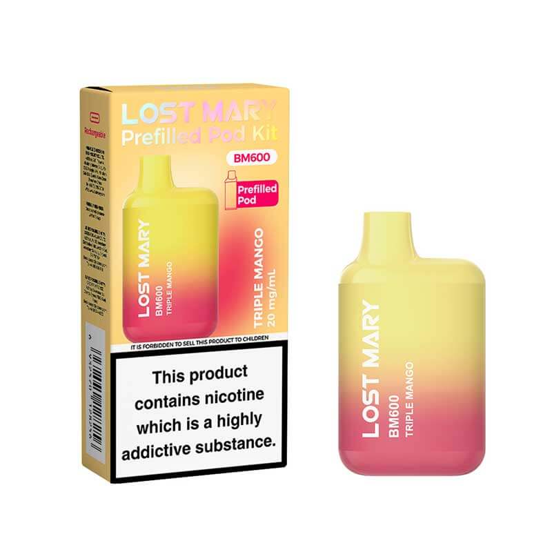 LOST MARY BM600 RECHARGEABLE PREFILLED KIT PACK OF 10