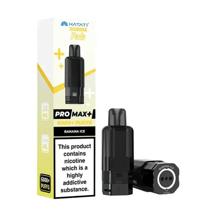 Hayati Pro Max+ Pods 6000+ Puffs Banana Ice