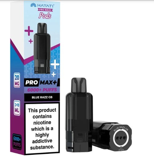 Hayati Pro Max+ Pods 6000+ Puffs Blue razz Gb