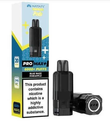 Hayati Pro Max+ Pods 6000+ Puffs Blue razz pineapple